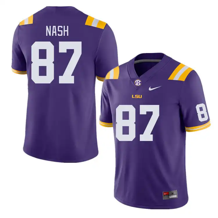 Men's LSU Tigers Noah Nash #87 Purple NCAA Football Jersey